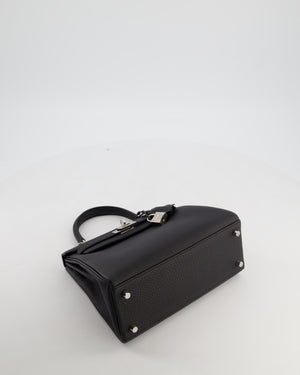 Hermès Kelly 25 Retourne Bag in Noir Togo Leather with Palladium Hardware