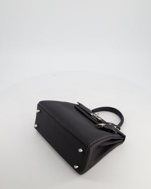 Hermès Kelly 25 Retourne Bag in Noir Togo Leather with Palladium Hardware