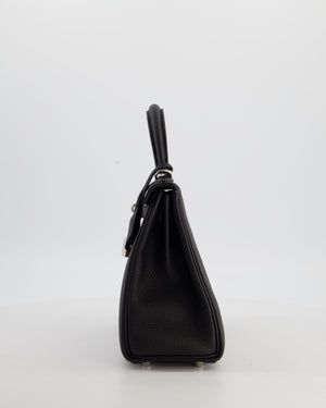 Hermès Kelly 25 Retourne Bag in Noir Togo Leather with Palladium Hardware