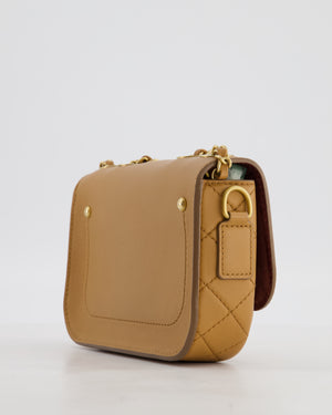 Chanel Caramel Quilted Multi Pouch Mini Flap Bag with Coin Purse in Lambskin Leather with Brushed Gold Hardware