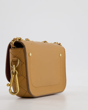 Chanel Caramel Quilted Multi Pouch Mini Flap Bag with Coin Purse in Lambskin Leather with Brushed Gold Hardware