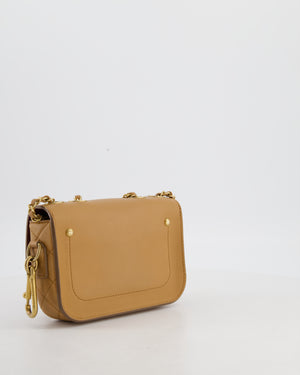 Chanel Caramel Quilted Multi Pouch Mini Flap Bag with Coin Purse in Lambskin Leather with Brushed Gold Hardware