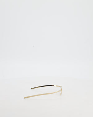 Chanel Champagne Gold Interlocking CC Metal Headband