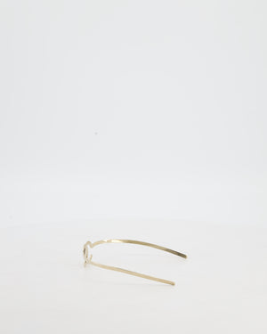 Chanel Champagne Gold Interlocking CC Metal Headband