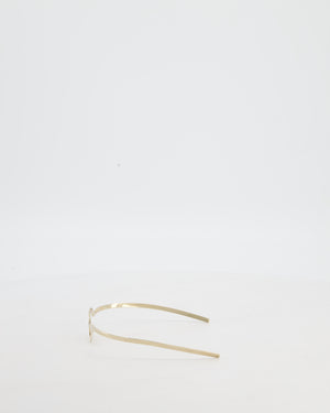 Chanel Champagne Gold Interlocking CC Metal Headband