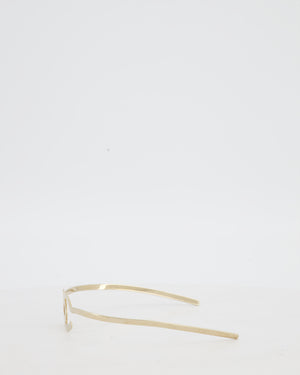 Chanel Champagne Gold Interlocking CC Metal Headband