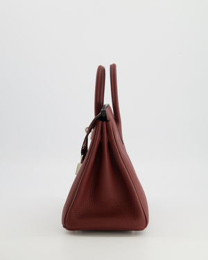Hermès Birkin 25 Retourne Bag in Rouge H Veau Togo Leather with Palladium Hardware