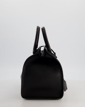 Saint Laurent Black Small Monogram Cabas Satchel Bag in Calfskin Leather and Black Hardware