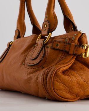 *HOT* Chloe Brown Vintage Paddington Bag in Grained Calfskin Leather with Gold Hardware