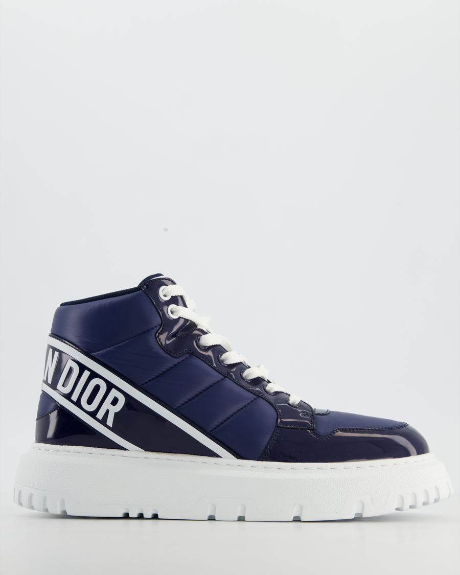 Christian Dior Navy D Player Quilted Trainers Size EU 38
