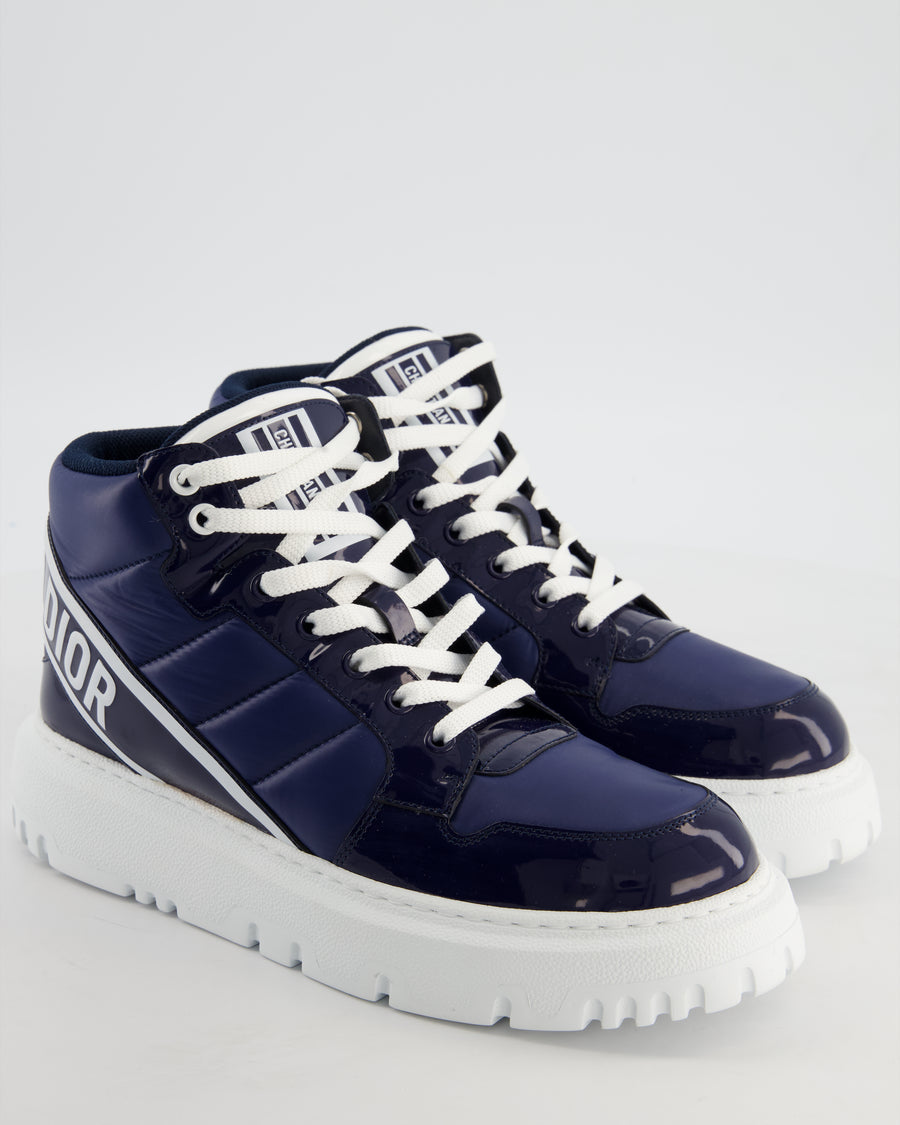Christian Dior Navy D Player Quilted Trainers Size EU 38