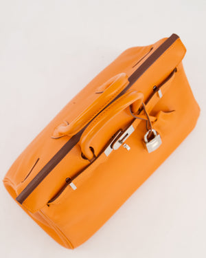 Hermès Birkin 25 Retourne Bag in Orange Swift Leather with Palladium Hardware