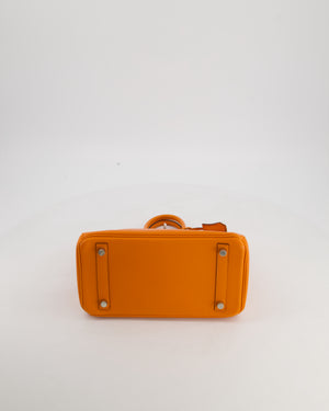 Hermès Birkin 25 Retourne Bag in Orange Swift Leather with Palladium Hardware