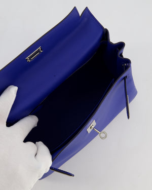 Hermès Kelly 25 Retourne Bag in Bleu France Swift Leather Bleu with Palladium Hardware