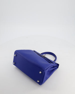 Hermès Kelly 25 Retourne Bag in Bleu France Swift Leather Bleu with Palladium Hardware