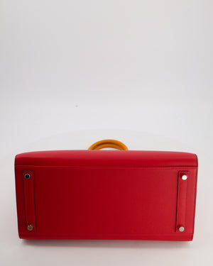 *BLUE BOX* Hermès Birkin 35 Sunset Sellier Bag in Abricot, Agate, Magnolia & Rouge Casaque Epsom Leather with Palladium Hardware