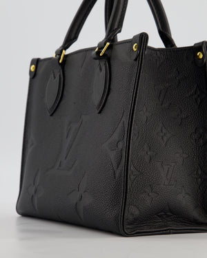Louis Vuitton Black On the Go Small BB Tote in Empreinte Monogram Leather with Gold Hardware