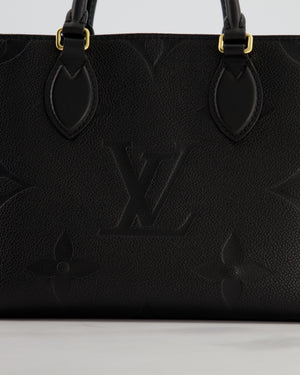 Louis Vuitton Black On the Go Small BB Tote in Empreinte Monogram Leather with Gold Hardware