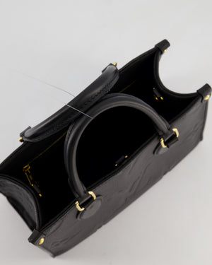Louis Vuitton Black On the Go Small BB Tote in Empreinte Monogram Leather with Gold Hardware