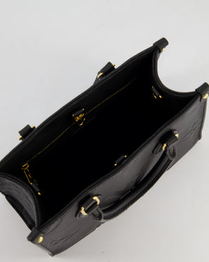 Louis Vuitton Black On the Go Small BB Tote in Empreinte Monogram Leather with Gold Hardware