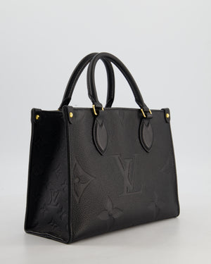 Louis Vuitton Black On the Go Small BB Tote in Empreinte Monogram Leather with Gold Hardware