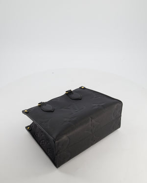 Louis Vuitton Black On the Go Small BB Tote in Empreinte Monogram Leather with Gold Hardware