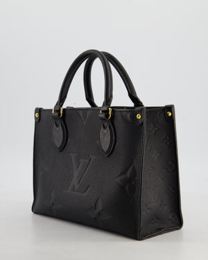Louis Vuitton Black On the Go Small BB Tote in Empreinte Monogram Leather with Gold Hardware