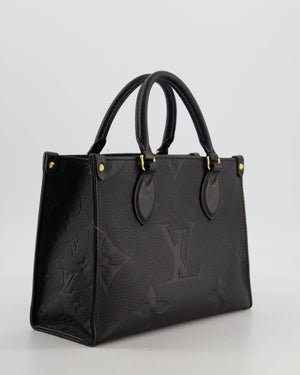 Louis Vuitton Black On the Go Small BB Tote in Empreinte Monogram Leather with Gold Hardware