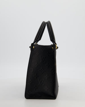 Louis Vuitton Black On the Go Small BB Tote in Empreinte Monogram Leather with Gold Hardware