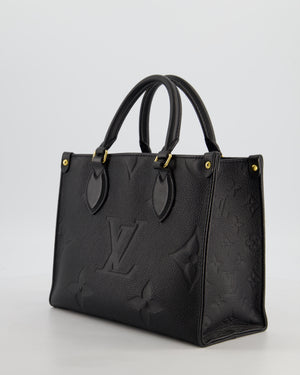 Louis Vuitton Black On the Go Small BB Tote in Empreinte Monogram Leather with Gold Hardware