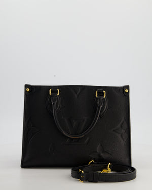 Louis Vuitton Black On the Go Small BB Tote in Empreinte Monogram Leather with Gold Hardware