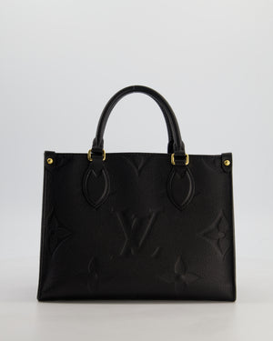 Louis Vuitton Black On the Go Small BB Tote in Empreinte Monogram Leather with Gold Hardware