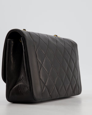 Chanel Vintage Espresso Brown Medium Diana Flap Bag in Lambskin Leather with 24K Gold Hardware