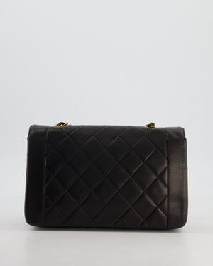 Chanel Vintage Espresso Brown Medium Diana Flap Bag in Lambskin Leather with 24K Gold Hardware