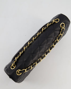 Chanel Jumbo Classic Double Flap Bag in Black Caviar Leather with Gold Hardware RRP £9,540