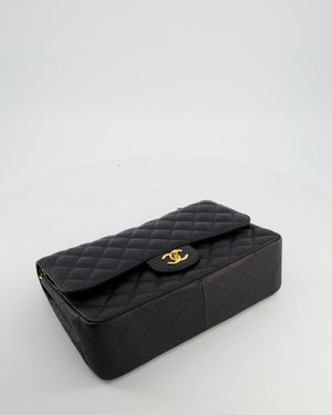 Chanel Jumbo Classic Double Flap Bag in Black Caviar Leather with Gold Hardware RRP £9,540