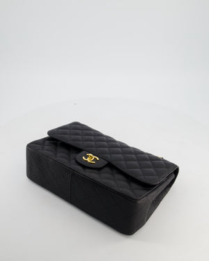 Chanel Jumbo Classic Double Flap Bag in Black Caviar Leather with Gold Hardware RRP £9,540