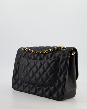 Chanel Jumbo Classic Double Flap Bag in Black Caviar Leather with Gold Hardware RRP £9,540