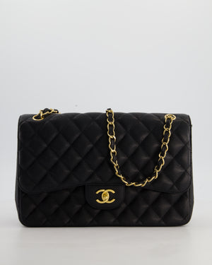 Chanel Jumbo Classic Double Flap Bag in Black Caviar Leather with Gold Hardware RRP £9,540