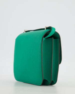 Hermès Mini Constance III Miroir 18 Bag in Menthe Chevre Mysore Leather with Palladium Hardware