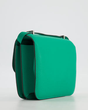 Hermès Mini Constance III Miroir 18 Bag in Menthe Chevre Mysore Leather with Palladium Hardware