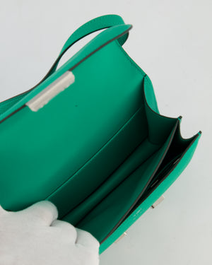Hermès Mini Constance III Miroir 18 Bag in Menthe Chevre Mysore Leather with Palladium Hardware