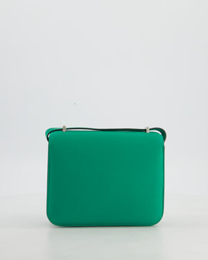 Hermès Mini Constance III Miroir 18 Bag in Menthe Chevre Mysore Leather with Palladium Hardware