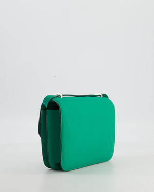 Hermès Mini Constance III Miroir 18 Bag in Menthe Chevre Mysore Leather with Palladium Hardware
