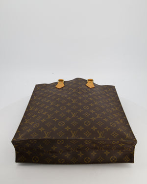 Louis Vuitton Brown Monogram Sac Plat Tote Bag with Gold Hardware