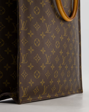 Louis Vuitton Brown Monogram Sac Plat Tote Bag with Gold Hardware
