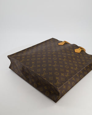 Louis Vuitton Brown Monogram Sac Plat Tote Bag with Gold Hardware