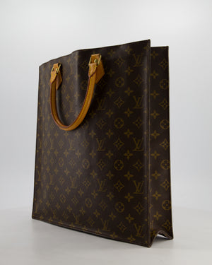 Louis Vuitton Brown Monogram Sac Plat Tote Bag with Gold Hardware