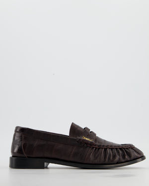 Saint Laurent Brown Le Loafer in Eel Leather with Gold Hardware Size EU 40 RRP £1,065