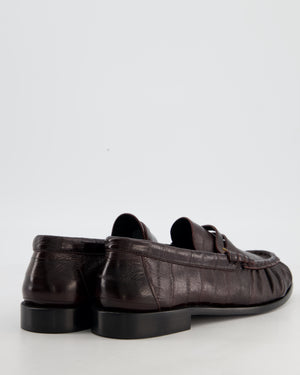 Saint Laurent Brown Le Loafer in Eel Leather with Gold Hardware Size EU 40 RRP £1,065